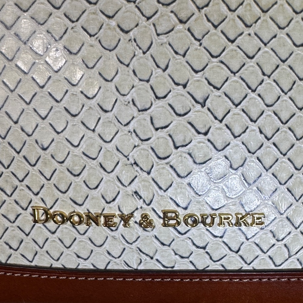 Dooney & Bourke Cream and Brown Satchel - Picture 2 of 7